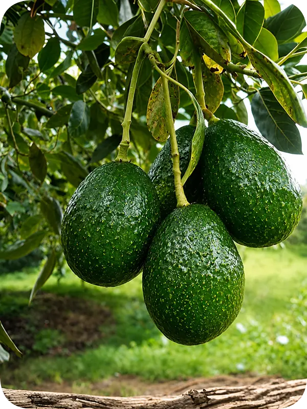 Aguacates Hass en el árbol en huerta de MexFrut