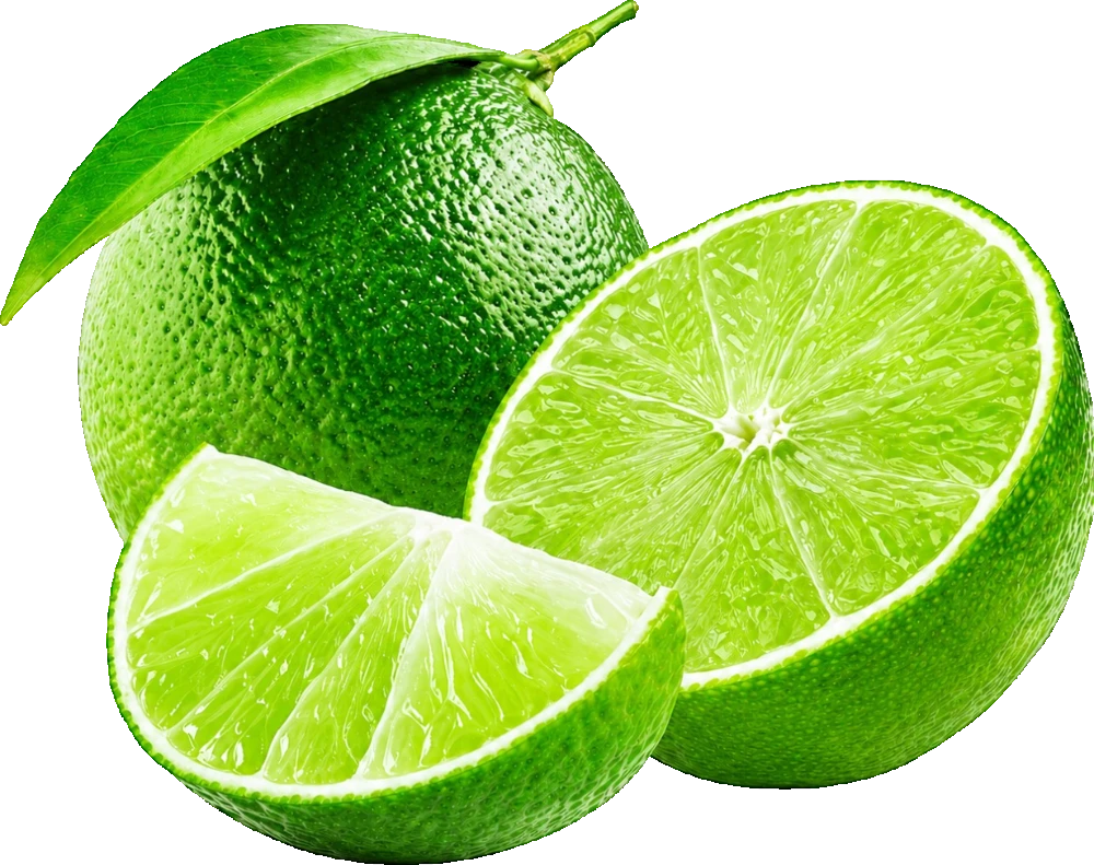 Limón persa mexicano de exportación entero, en mitad y en gajo